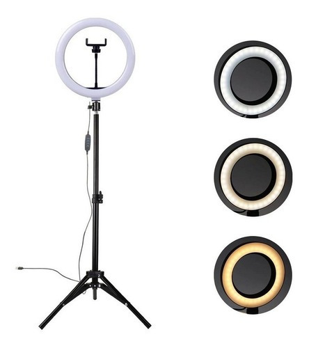 Ring Light Iluminador Luz Led Com Tripé 2.10m Profissional