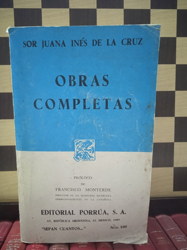 Obras Completas-sor Juana Inés De La Cruz