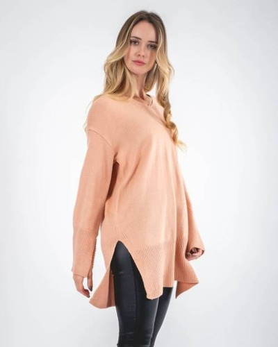 Sweater Largo Cuello V Adele - Guindashop