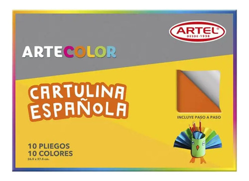 Pack 10 Cartulina Española Artecolor Pliegos 26,5x37, 5 Cm