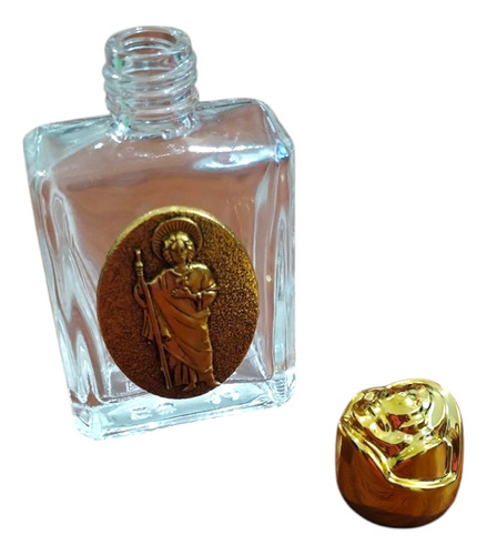 Recuerdo De Botella De Cristal Para Agua Bendita Regalo 12pz San Judas Tadeo