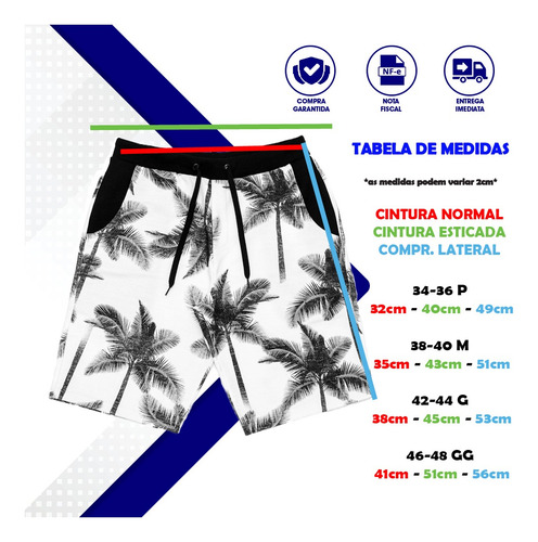 Kit 3 Bermuda Moletom Academia Ginastica Leve Estampado Top