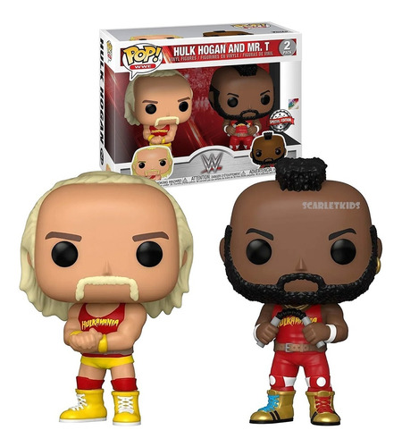 Funko Pop Wwe Hulk Hogan + Mr T Special Edition Orig Scarlet