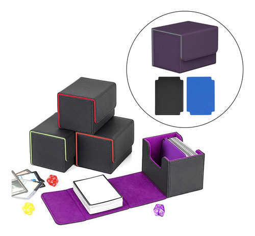 M Caja For Baraja De Cartas Coleccionables, Morada