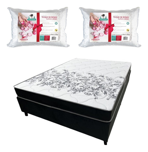 Sommier 2 Plazas De Espuma + 2 Almohadas De Espuma De Regalo