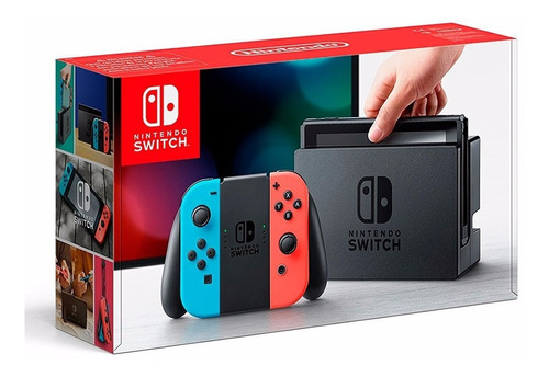 Nintendo Switch Con Controladores Joy-con Azul Y Rojo (2019)