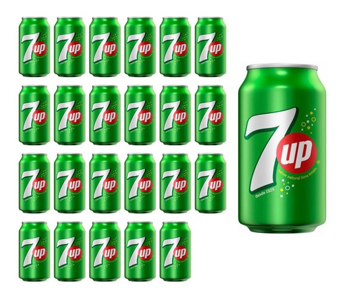 Gaseosa 7 Up  X 354cc. Pack 24 Latas Original Oferta Quirino