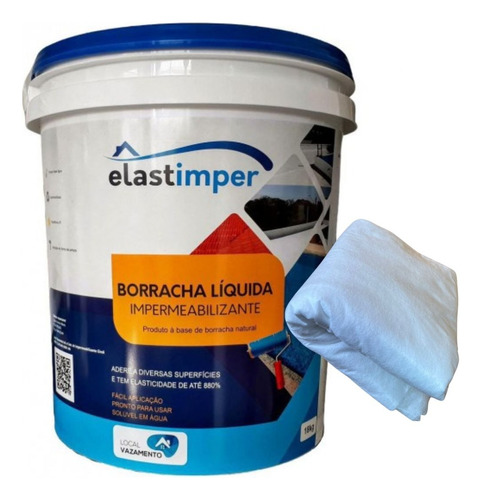 Borracha Liquida Elastimper 18 Kg + 10 Metros De Manta Bidim