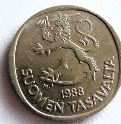 Moneda De 1 Markka Del Año 1988 De Finlandia