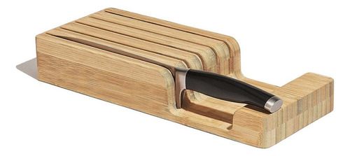 Porta Cuchillas Simple Para Cajon Bamboo 33x14x5.3cm 