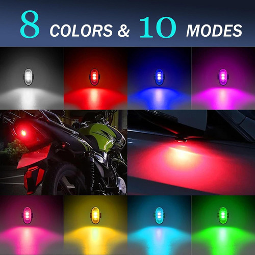 4pcs Estroboscópicas Led Inalámbricas Con Control 8 Colores