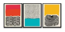 Comprar Set 3 Cuadros 30x40 Abstracto Color Moderno Living Decoracio