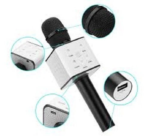 Microfono Inalambrico Karaoke Bluetooth Parlante Usb Color Negro