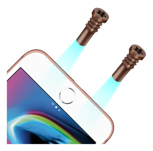 Set 2 Tornillos De Ensamblaje Pentalobe Para iPhone 8g Nuevo