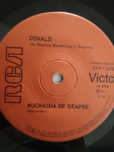 Vinilo Single De Donald Porque Si Porque No (ac140