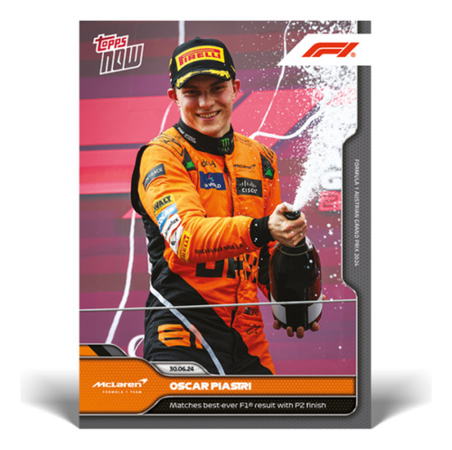 Oscar Piastri - First Podium Finish Of 2024 - Topps Now F1