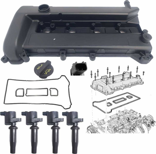 Tapa Puntería Alumi Juntas Bobinas Ford Escape 2.3 05-08