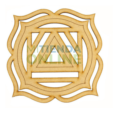 7 Chakras Reiki De 15 Cm X 15 Cm Mdf 3mm Mandalas Natural