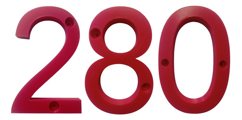 Números Para Departamentos, Mxdru-280, Número 280, 17.7cm Al