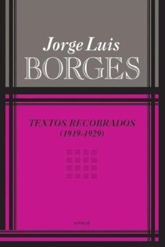 Libro - Textos Recobrados 1919-1929 (rustica) - Borges Jorg