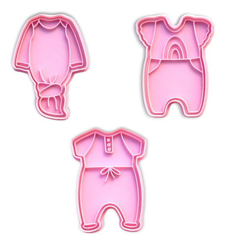 Cortante De Galletitas Set X3 Ropa Bebe 2 Baby Shower