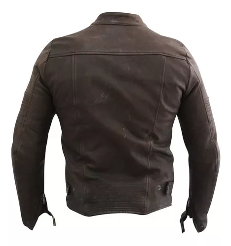 CHAQUETA PIEL CAFE RACER CON PROTECCIONES