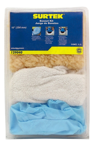 Juego De Bonetes Para Pulidora De 10'' Surtek® 7 Piezas