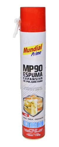 Espuma Expansiva Pu Pró Veda E Fixa Mp90 750ml Mundial Prime