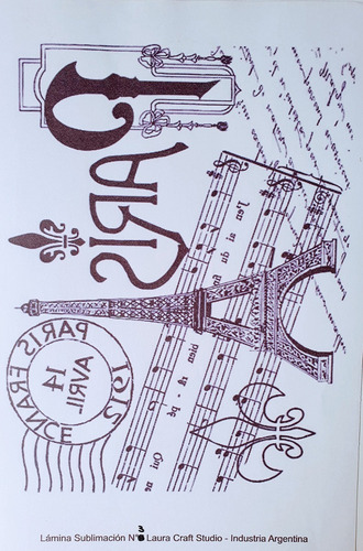 Imagen 7 de 9 de Sublimación Set Paris Vintage X 6 Laura Craft