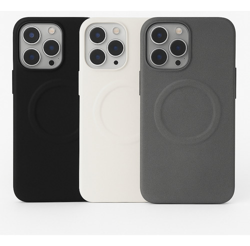 Funda Iphone 16 Pro Max Cuero Premium Calidad Y Estilo Negro Lisa