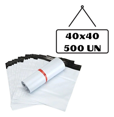 Envelope Correios Sedex 40x40 500u Branc Branco