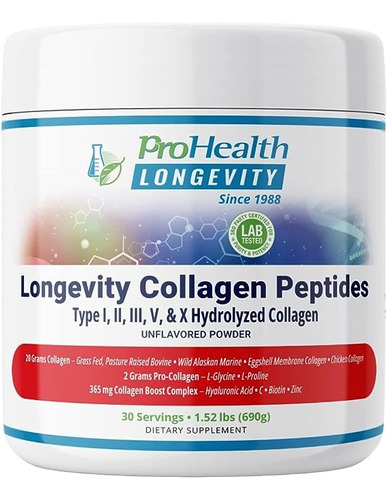 Prohealth Longevity Collagen Peptides 30 Porciones 690g 