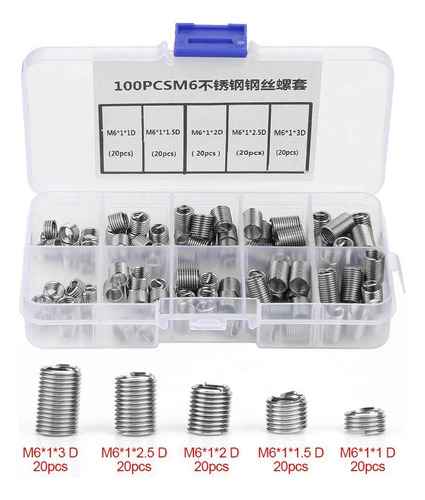 Inserto Roscado M6, 100 Piezas De Acero Inoxidable M6 En Esp