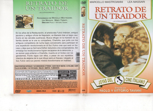 Retrato De Un Traidor (1974) - Dvd Original - Mcbmi