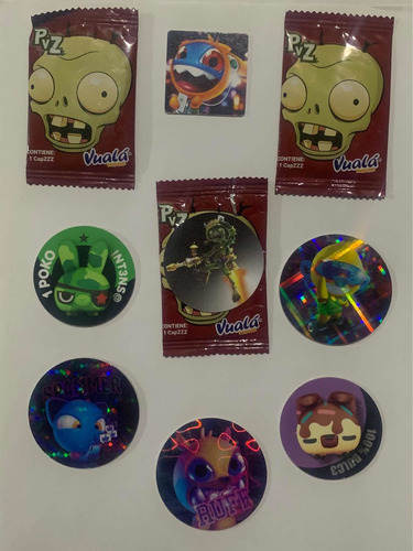 Tazos Coleccionables Vuala Plantas Vs Zombie, Xoxo Y Funky P