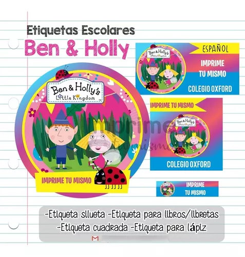 Kit Imprimible Etiquetas Escolares Ben Y Holly Nb Meses Sin Inter S