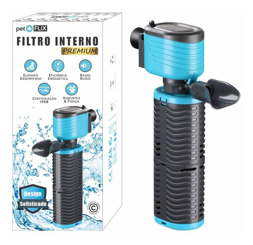 Filtro Interno Pet Flix Premium 1500l/h Com Oxigenador