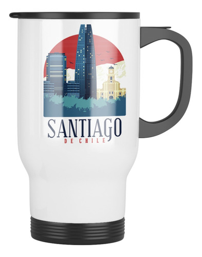 Tazon Taza Termica Santiago De Chile Con Tapa