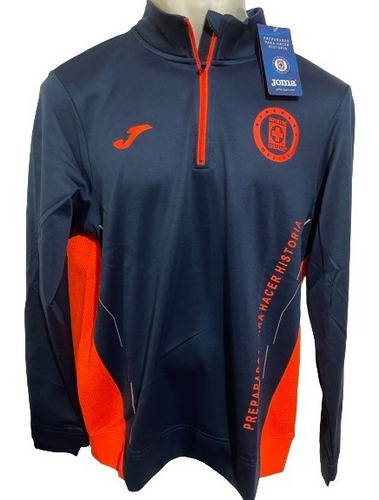 Sudadera Joma Medio Cierre Cruz Azul Original 2022 Navy