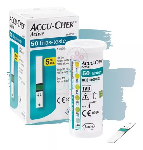 Kit Medidor de Glicose Accu-Chek Active