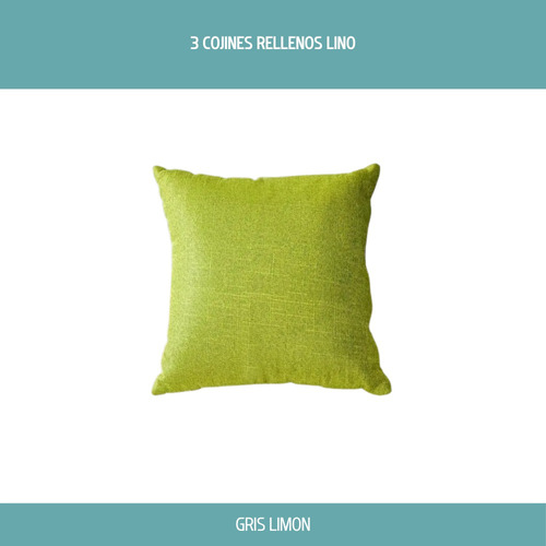 1 Cojin De Lino Varios Colores Decoracion Limón Lino
