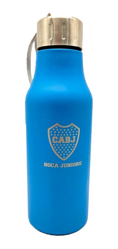 Botella Celeste Con Grabado Boca Juniors