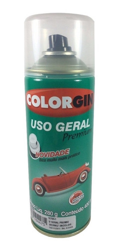 Tinta Spray Colorgin Uso Geral 57051 Verniz Incolor 400ml
