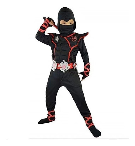 Negro Disfraz Ninja Para Traje De Niños