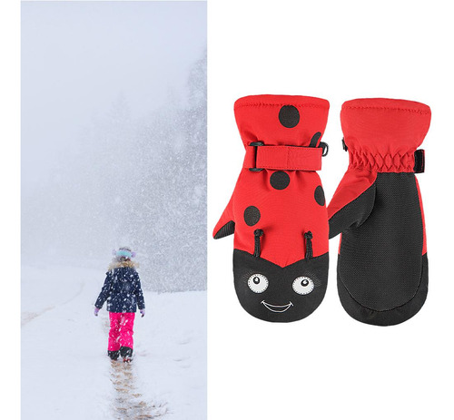 Guantes De Esquí Para Nieve Impermeables Para Niñas, M