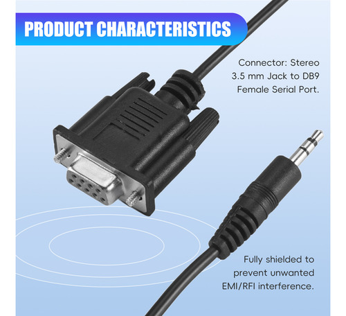 Cable Db9 Vga Hembra De 9 Pines, Db 9 Hembra A Trs De 3,5 Mm