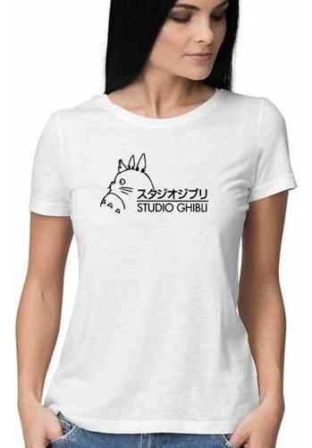 Remera Mujer Estampada-estudio Ghibli-totoro