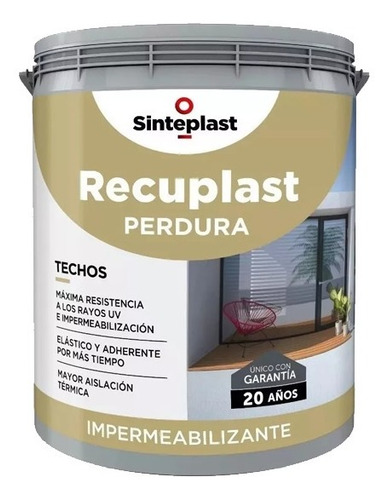 Recuplast Perdura Techos 20 Lts Blanco Membrana Liquida