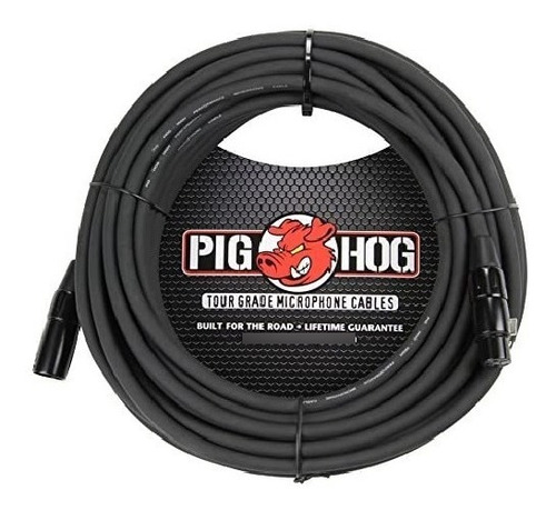 6 Cables Microfono Phm30 9.15m Xlr-xlr Pig Hog Negro 