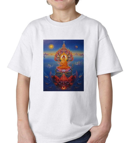 Remera De Niño Buda Mantra Meditacion Yoga Sol Mar